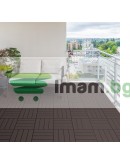 Декинг плочи WPC кафяви 30х30х2.2см